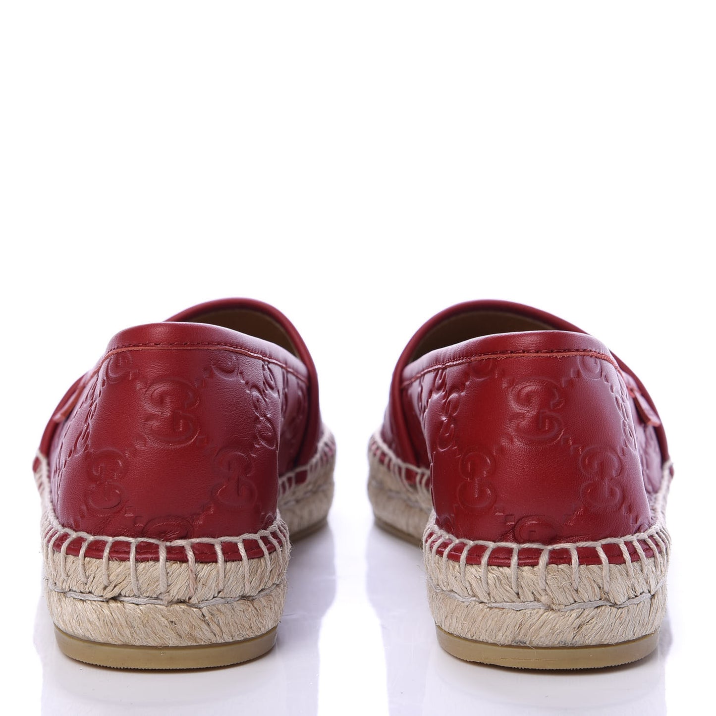 Guccissima Signature Espadrilles 35 Hibiscus Red
