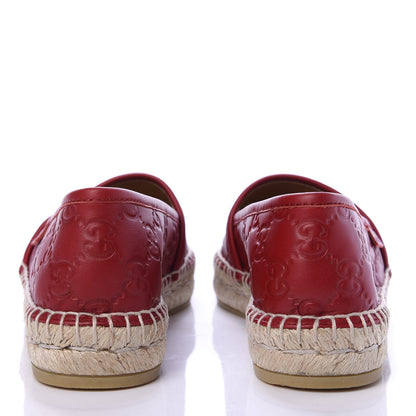 Gucci Guccissima Signature Espadrilles 35 Hibiscus Red 6 of 10