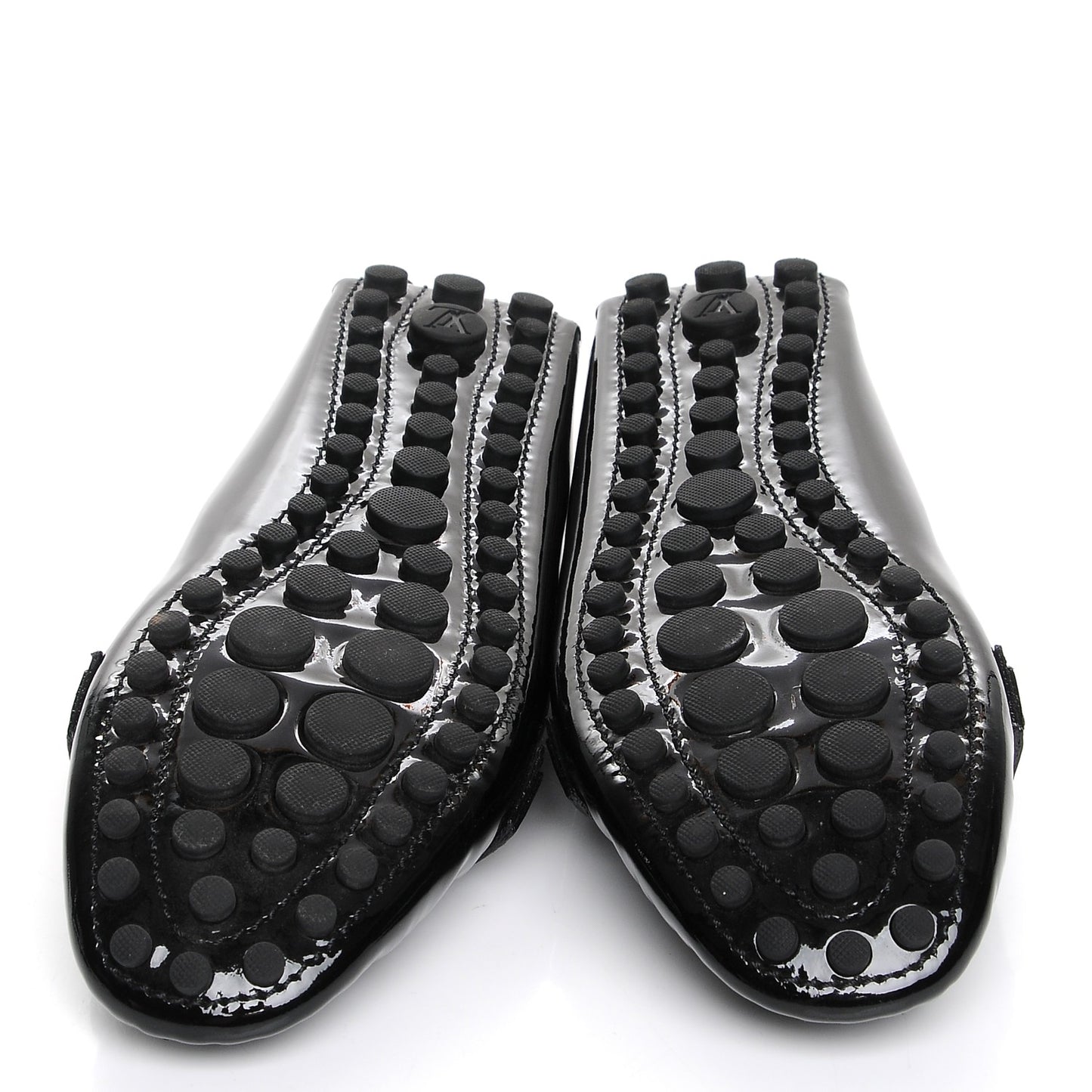 Patent Calfskin Oxford Loafers 40 Black
