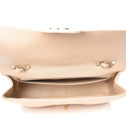 Chanel Caviar Quilted Jumbo Single Flap Beige Clair 5 of 14