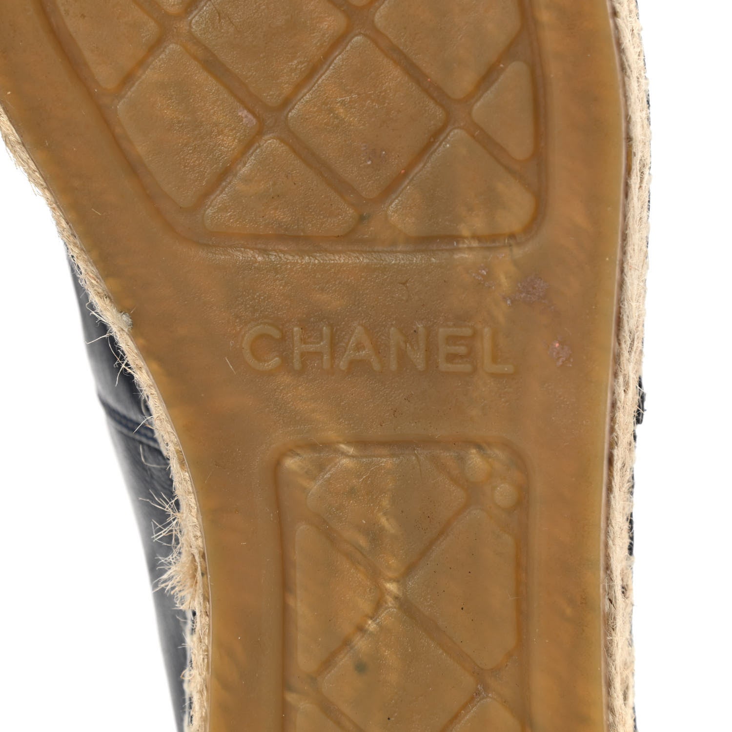 Chanel Lambskin CC Espadrilles 39 Navy Black 9 of 14