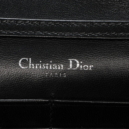 Christian Dior Grained Calfskin Diorama Wallet on Chain Pouch Black 6 of 7