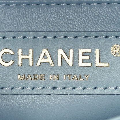 Chanel Caviar Quilted Small Coco Handle Flap Light Blue 6 of 14