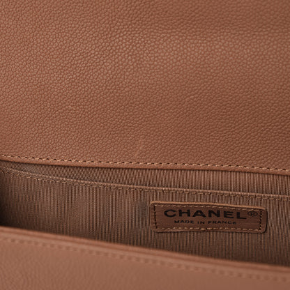 Chanel Caviar Quilted Medium Boy Flap Camel 8 of 13