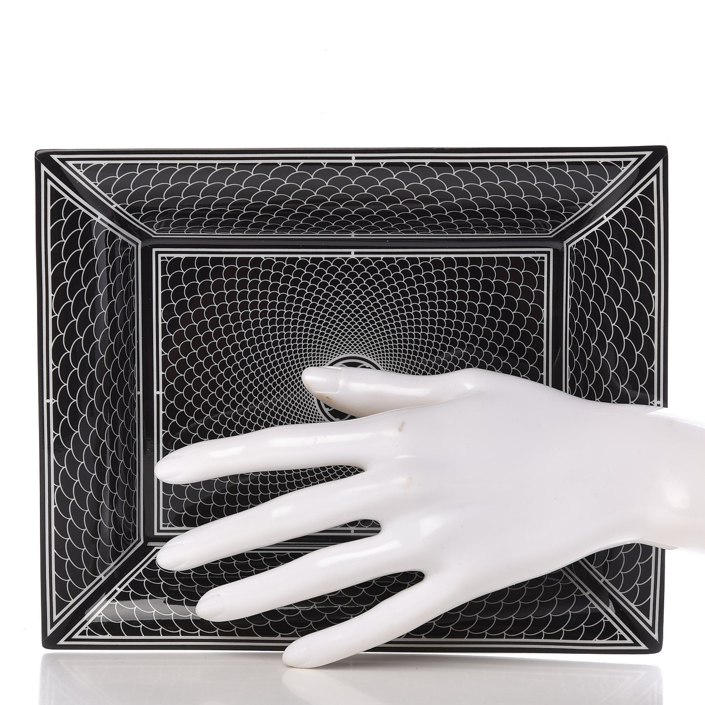 Porcelain H Deco Change Tray