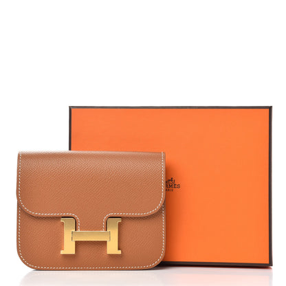 Hermes Epsom Constance Slim Wallet Gold 8 of 8