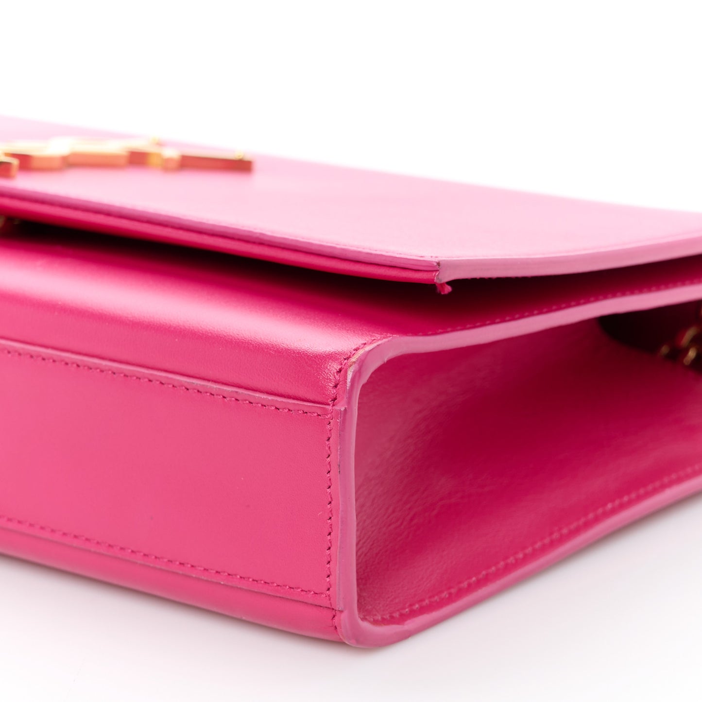 Smooth Calfskin Medium Classic Monogram Kate Tassel Satchel Fuchsia