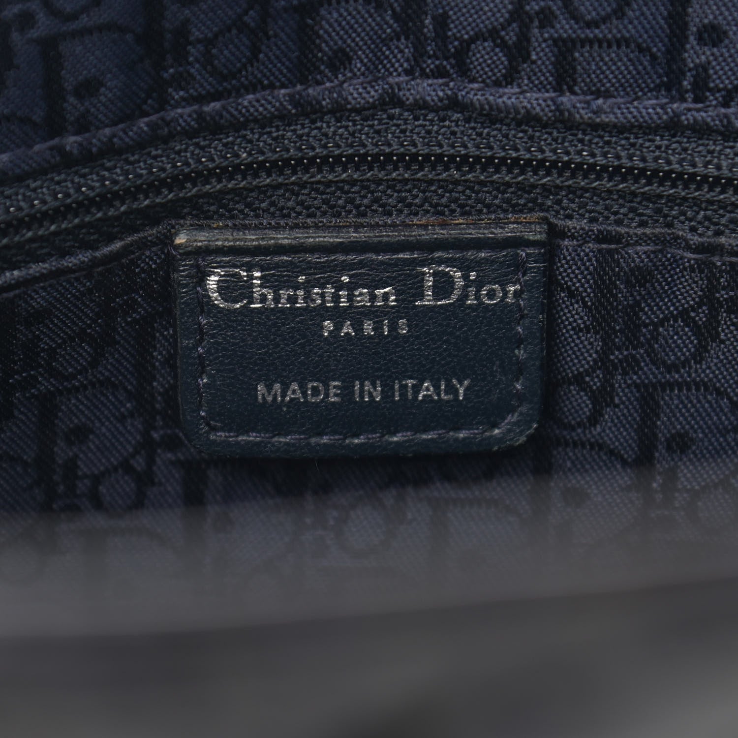 Christian Dior Patent Cannage Stitched Large Lady Dior Dark Navy Blue 6 of 13