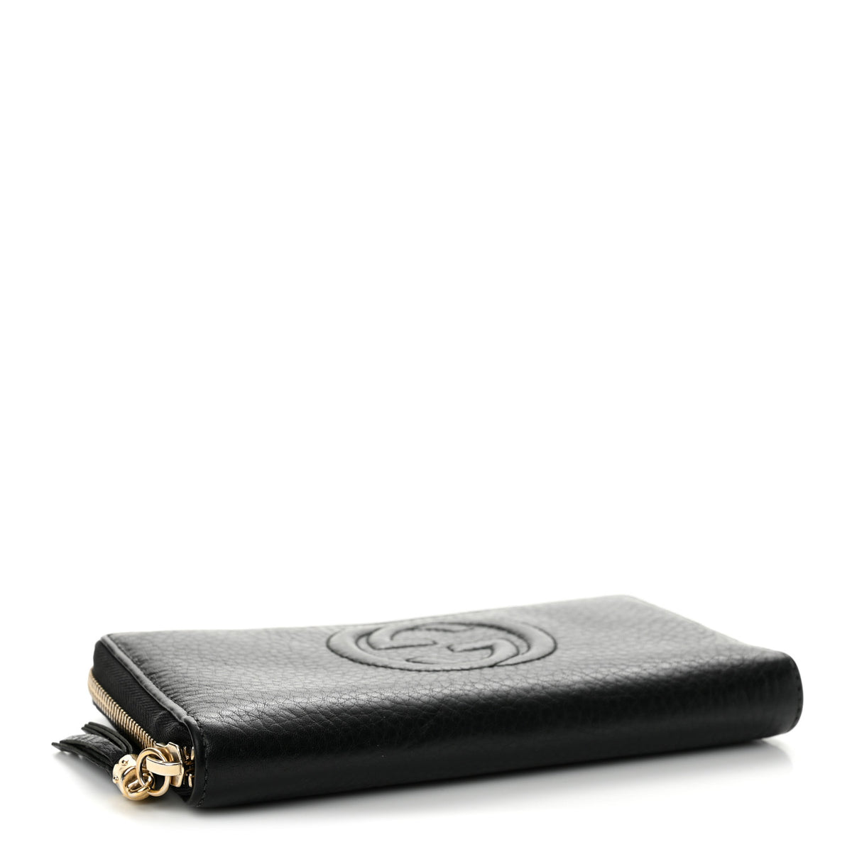 Gucci Pebbled Calfskin Soho Zip Around Wallet Black 4 of 8