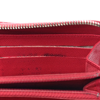 Chanel Caviar Quilted Large Gusset Zip Around Wallet Fuchsia 19 of 22