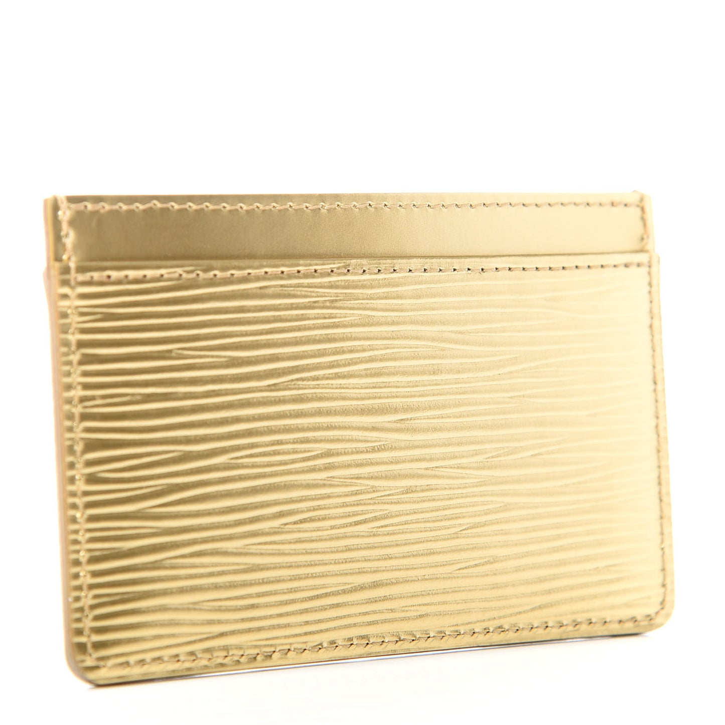 Epi Card Holder Gold