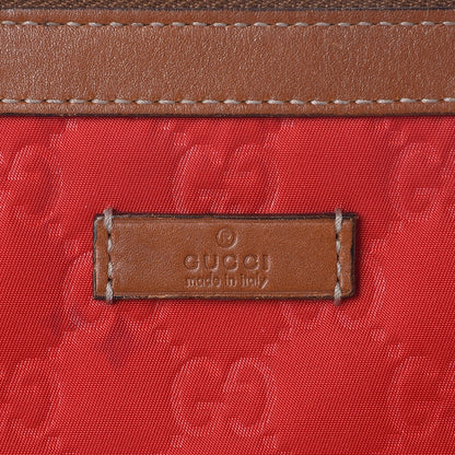 Gucci Nylon Monogram Zip Top Pouch Red 8 of 11