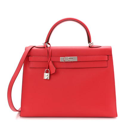 Hermes Epsom Kelly Sellier 35 Rouge Casaque 1 of 10