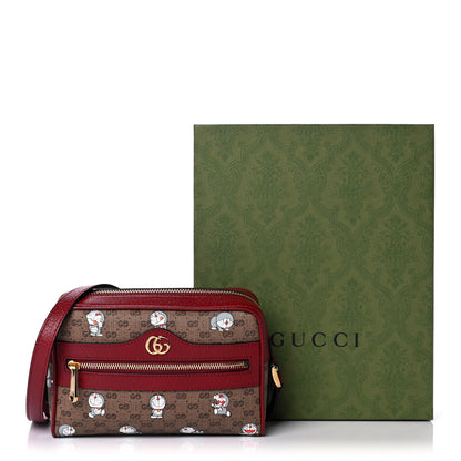 Gucci X DORAEMON Mini Vintage GG Supreme Monogram Camera Bag Beige Cherry Red 14 of 14