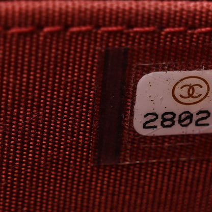 Chanel Caviar Quilted Boy Zip Around Coin Purse Wallet Red 7 of 7