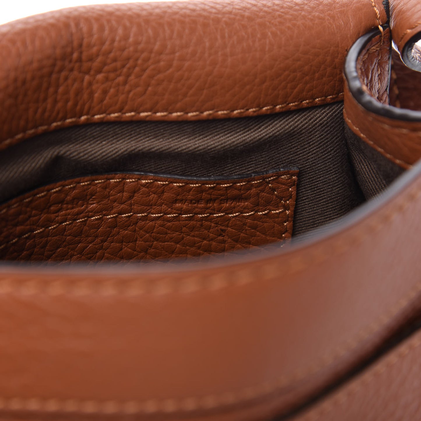 Calfskin Mini Marcie Round Crossbody Bag Tan