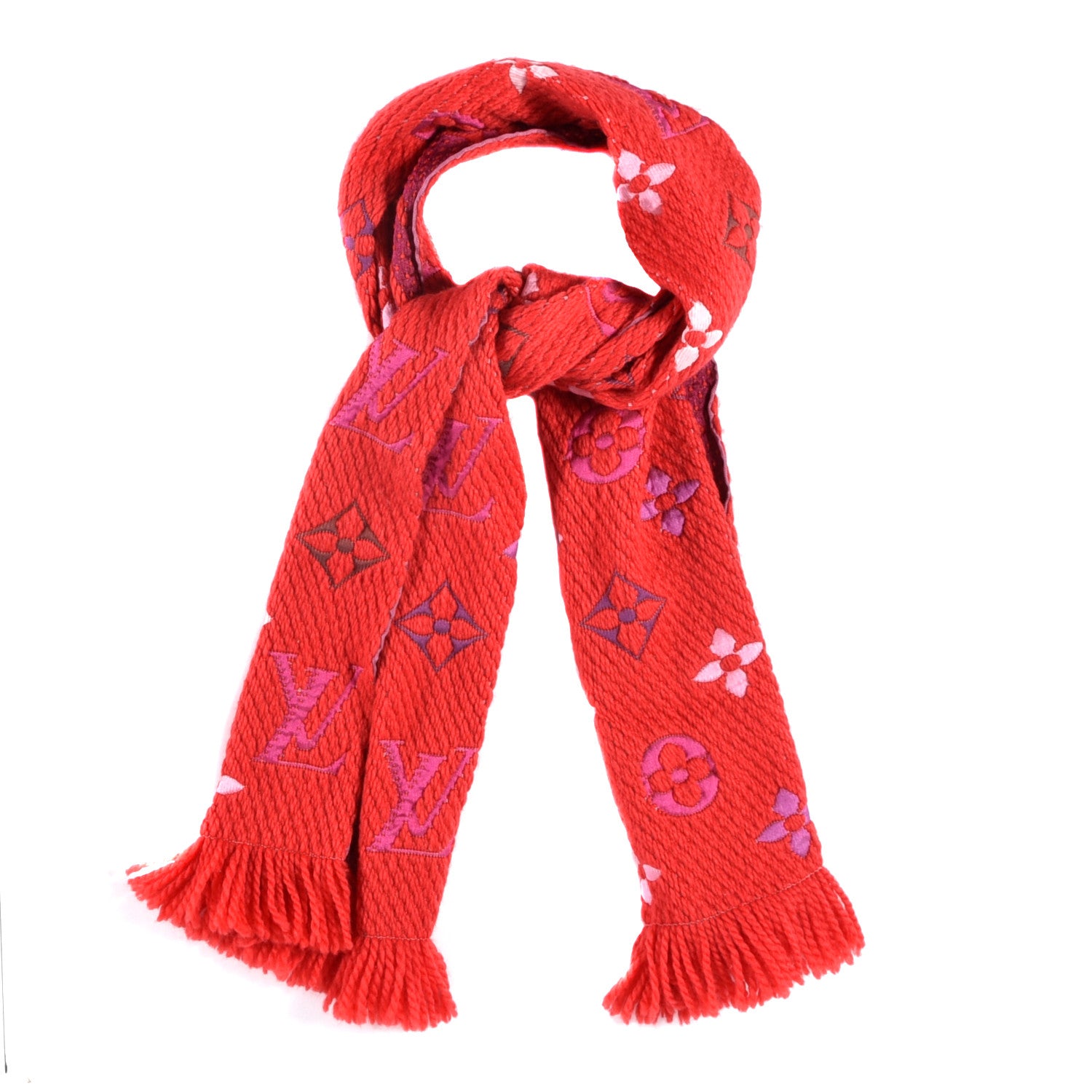 Louis Vuitton Wool Silk Logomania Scarf Multicolor 1 of 3