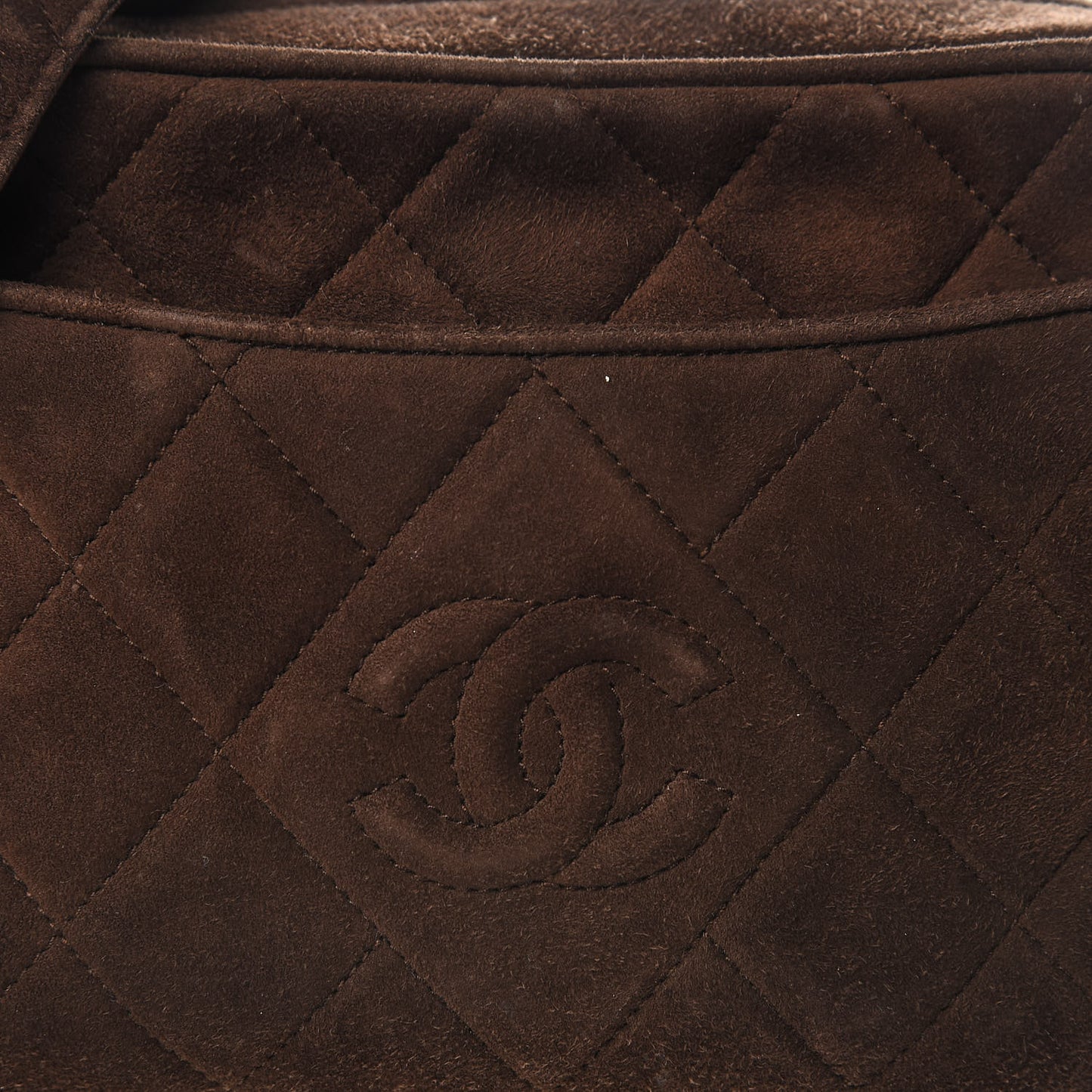 Suede Quilted Tassel CC Camera Case Brown
