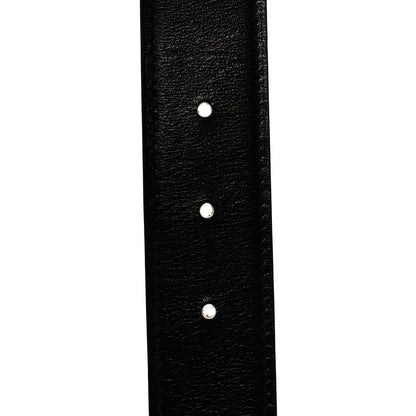 Hermes Box Togo 32mm Guilloche H Belt 85 Black Gold 5 of 8