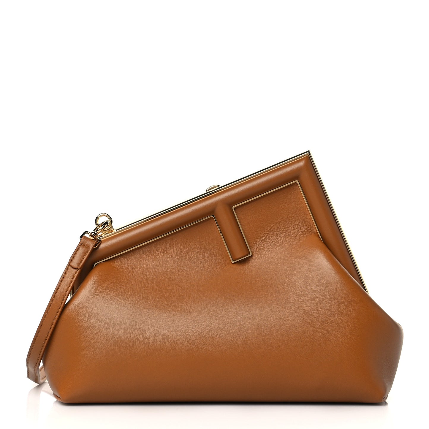Shiny Nappa Small Fendi First Caramello