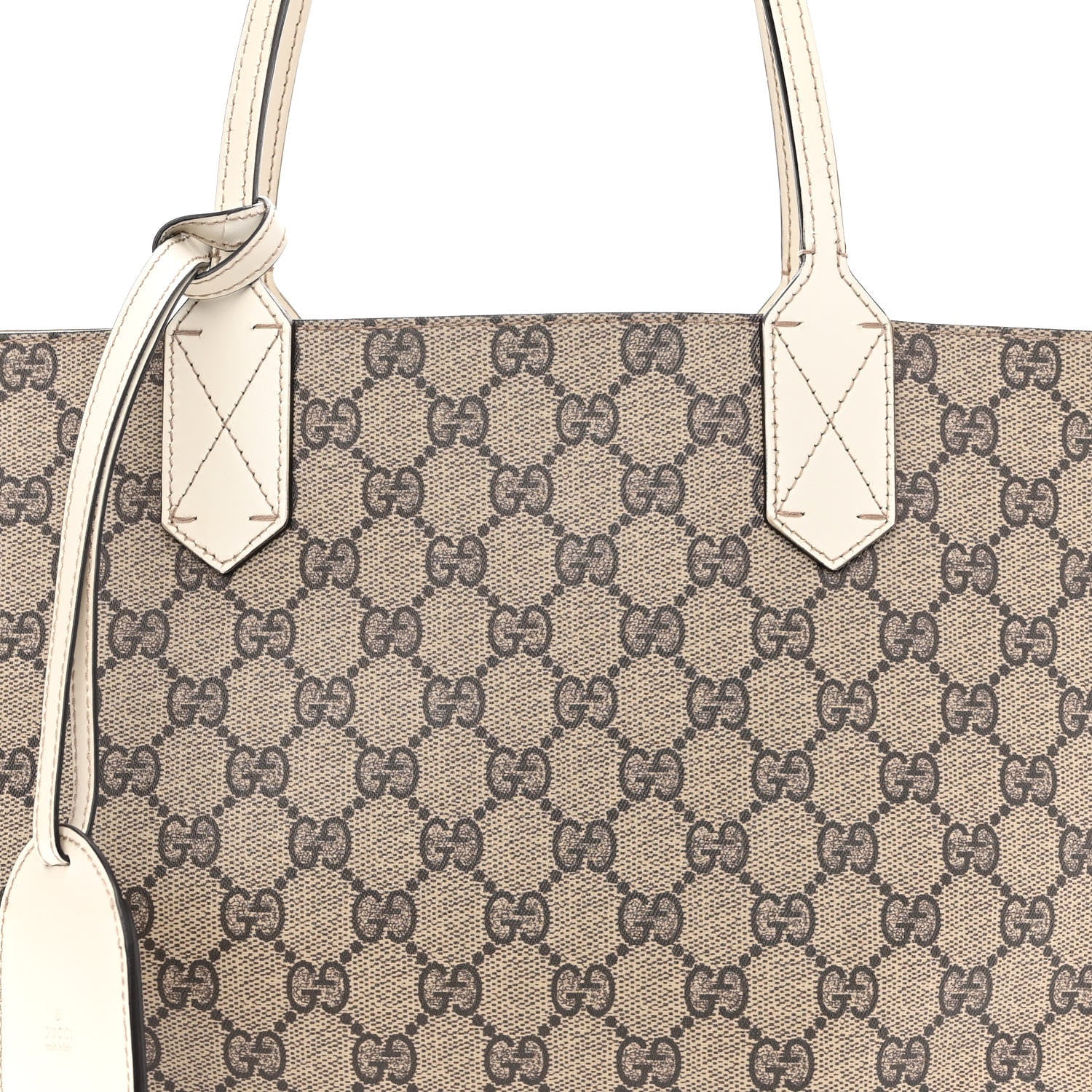 Gucci GG Supreme Monogram Small Reversible Tote Beige White 8 of 10