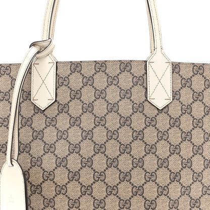 Gucci GG Supreme Monogram Small Reversible Tote Beige White 8 of 10