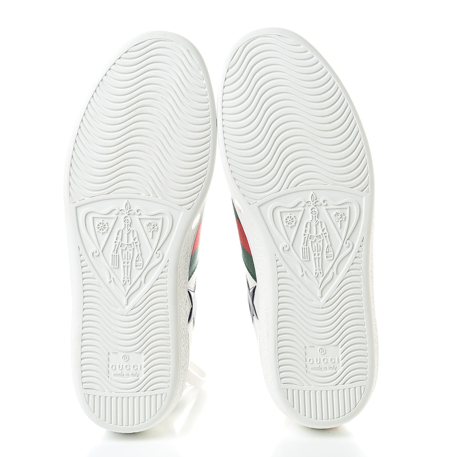 Gucci Calfskin Ayers Web Star Embroidered Mens Ace Sneakers 5.5 White Multi 7 of 10