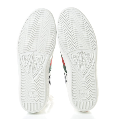 Gucci Calfskin Ayers Web Star Embroidered Mens Ace Sneakers 5.5 White Multi 7 of 10