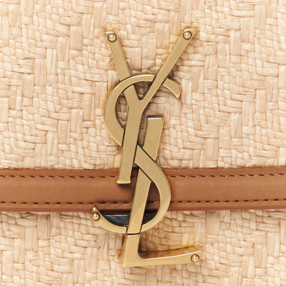 Saint Laurent Raffia Calfskin Small Solferino Satchel Beige Brick 8 of 10