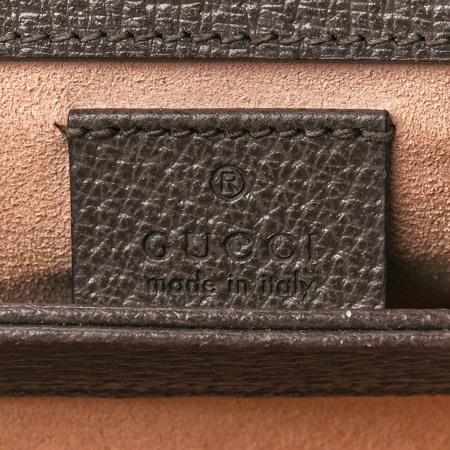 GG Supreme Monogram Textured Dollar Calfskin Web Mini Ophidia Chain Shoulder Bag Beige Ebony New Acero