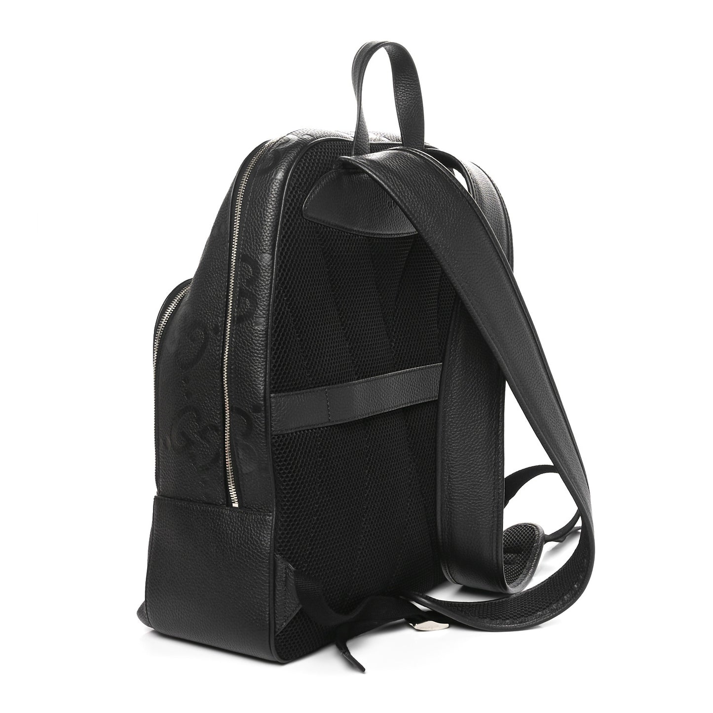 Calfskin Jumbo GG Embossed Large Backpack Black