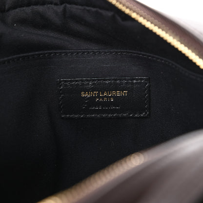 Saint Laurent Raffia Canvas Monogram Lou Camera Bag Dark Chocolate 6 of 10