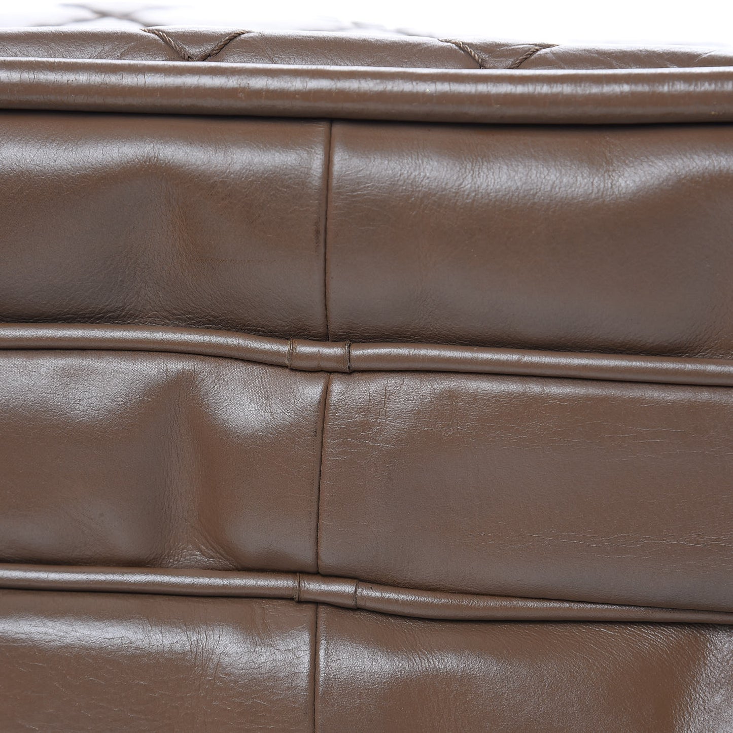 Iridescent Calfskin Quilted Relax CC Camera Case Brown