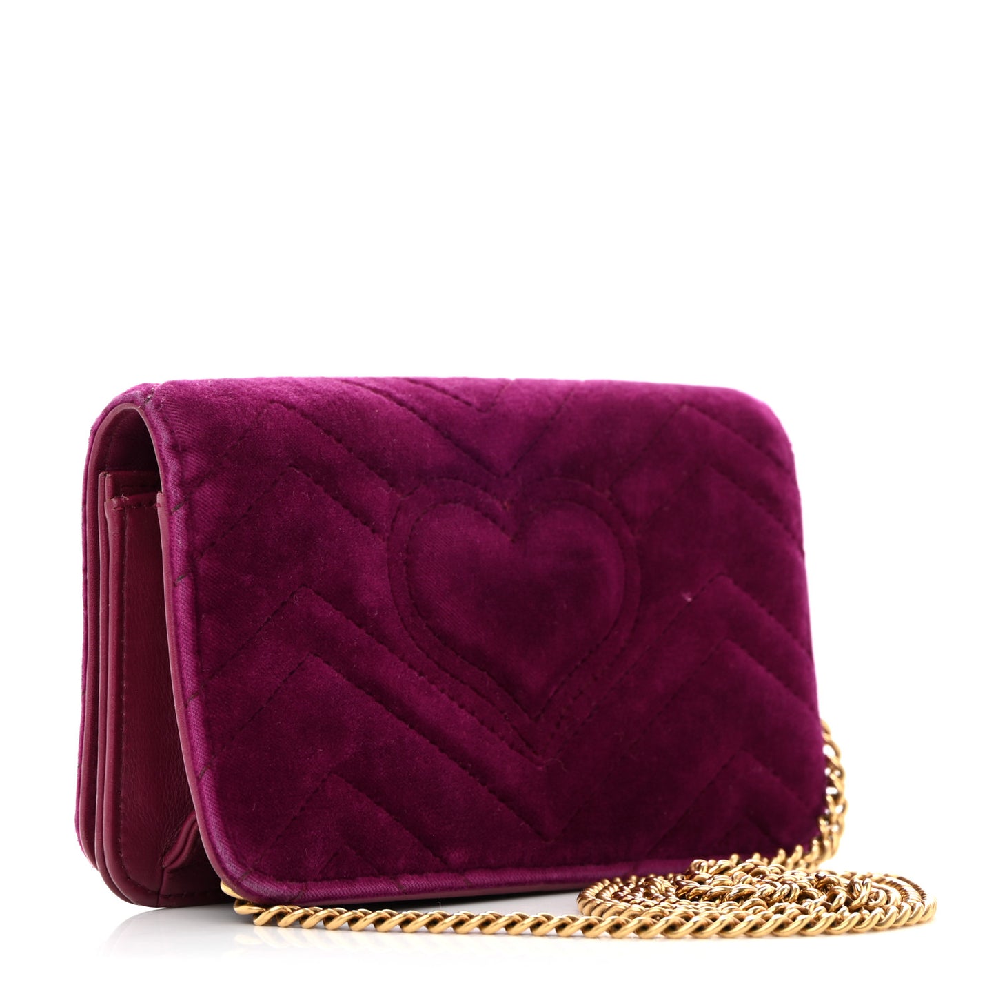 Velvet Matelasse GG Marmont Mini Bag Fuchsia Violet Cyclamen