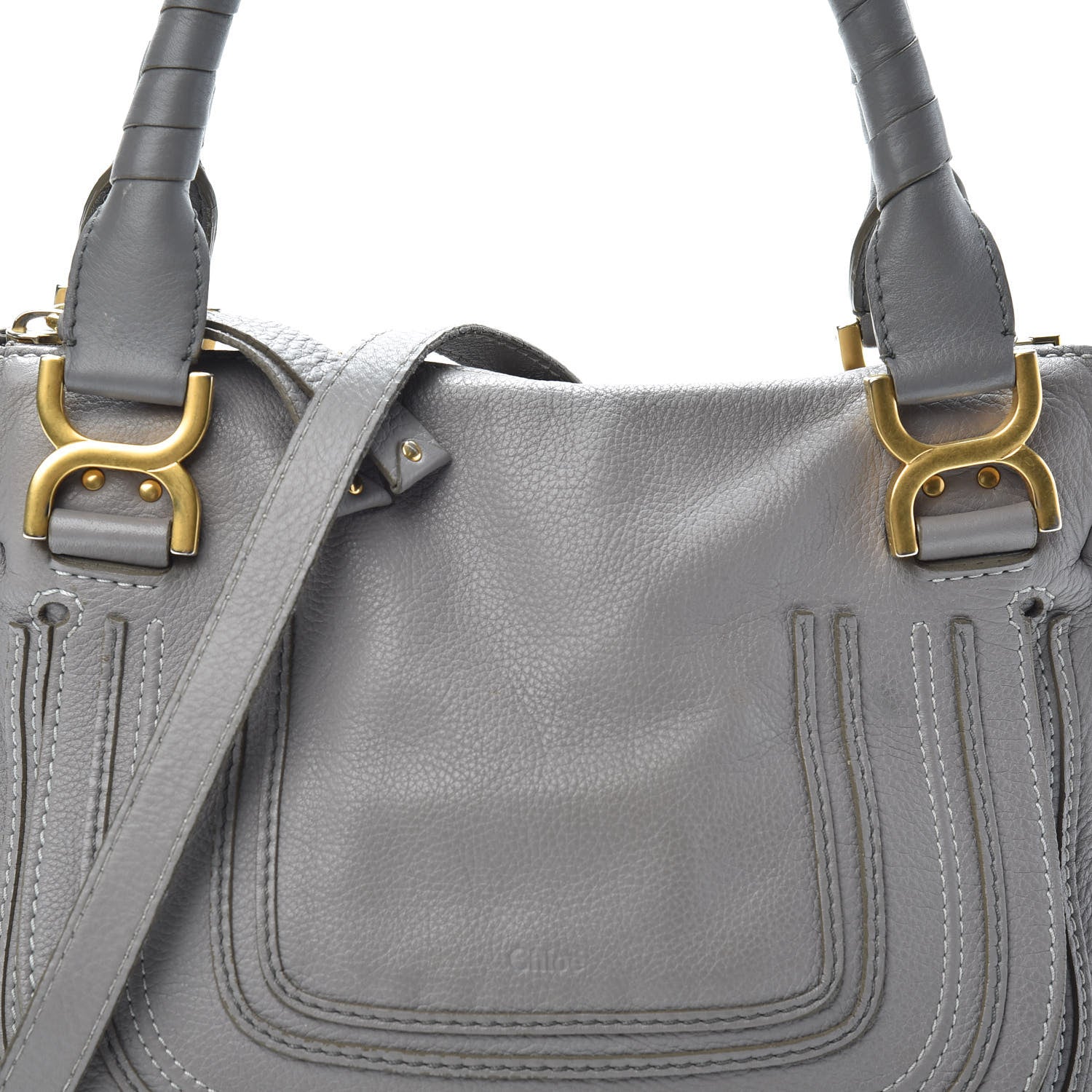 Chloe Calfskin Medium Marcie Satchel Cashmere Grey 7 of 9