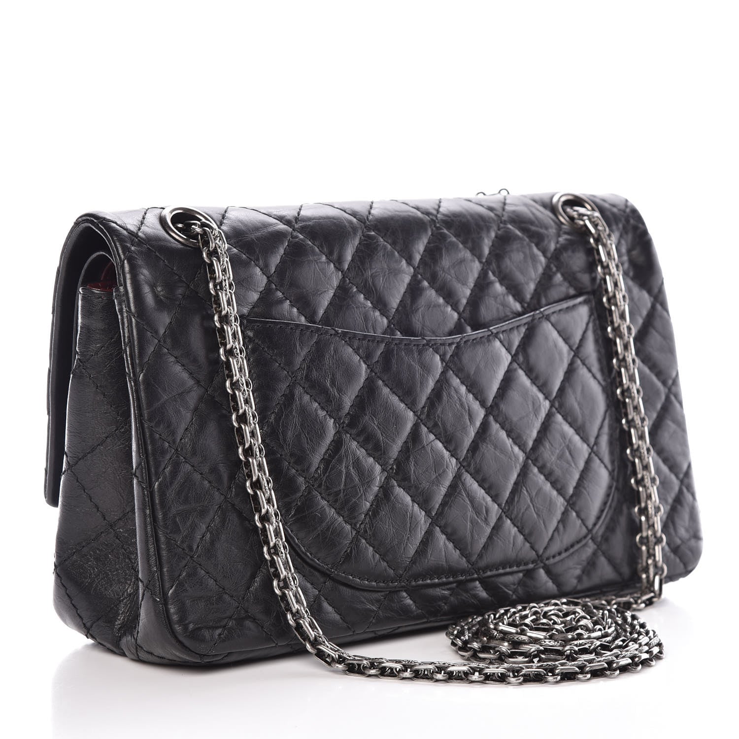 Chanel Aged Calfskin Quilted 2.55 Reissue 225 Flap Black 3 of 11