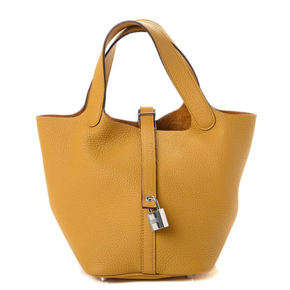 Hermes Taurillon Clemence Picotin Lock 18 PM Jaune Ambre 1 of 8