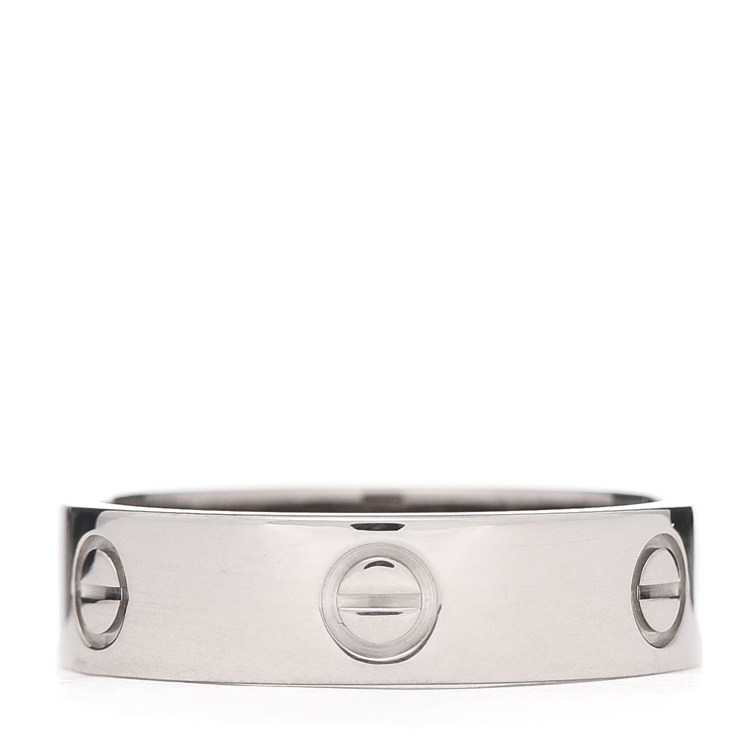 Cartier 18K White Gold 5.5mm LOVE Ring 63 10.25 3 of 4