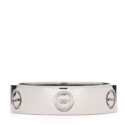 Cartier 18K White Gold 5.5mm LOVE Ring 63 10.25 3 of 4