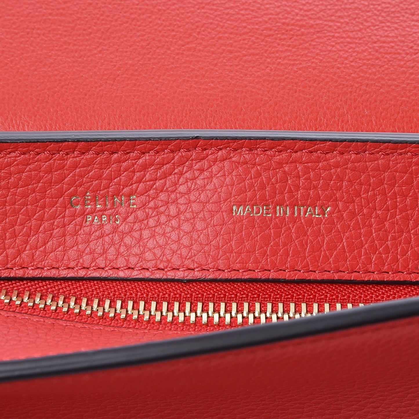 Drummed Calfskin Suede Medium Trapeze Coquelicot