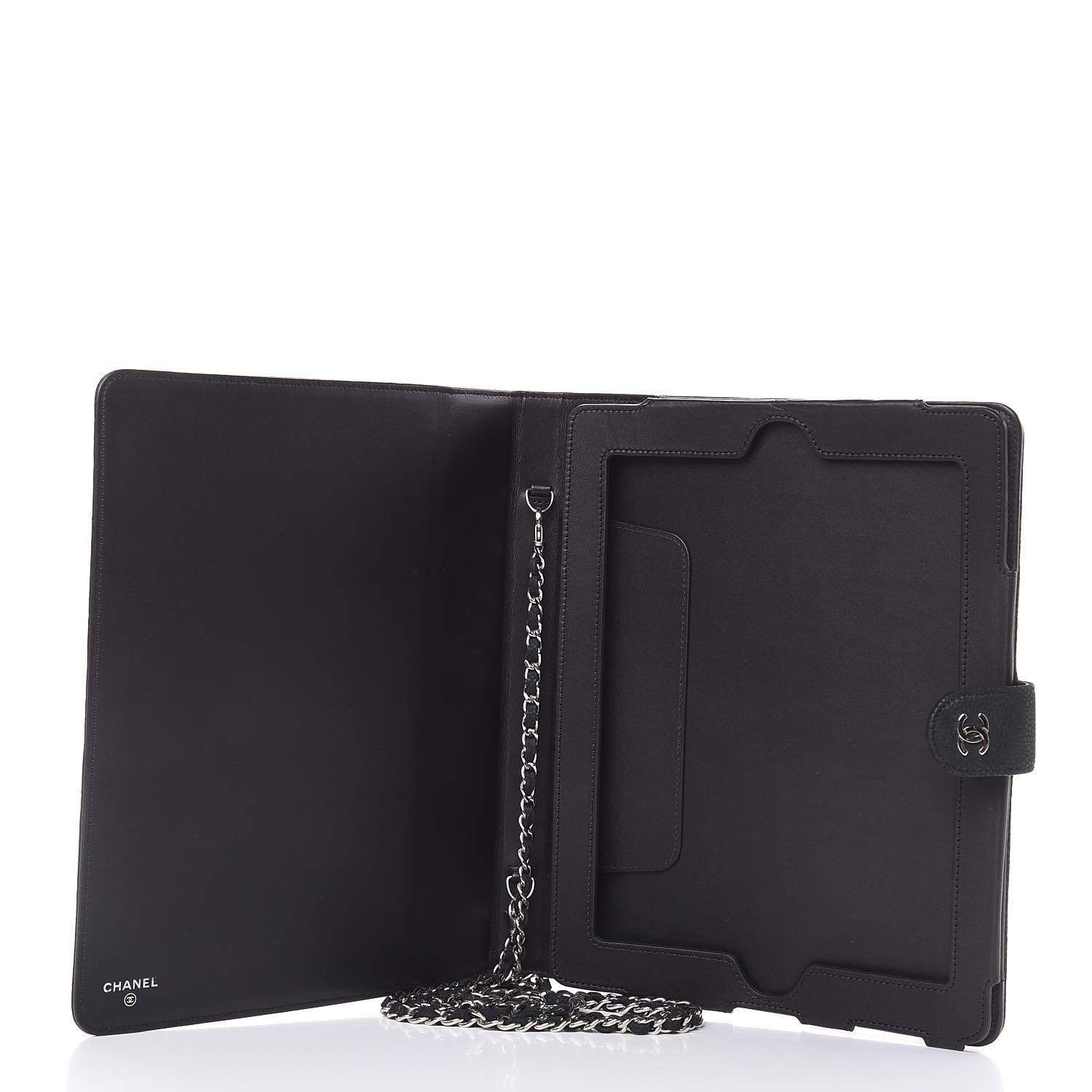 Chanel Iridescent Caviar Quilted Crossbody iPad Holder Black 6 of 11