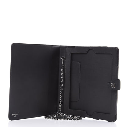 Chanel Iridescent Caviar Quilted Crossbody iPad Holder Black 6 of 11