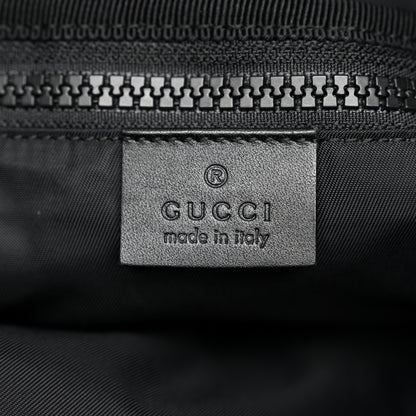 Gucci Techno Canvas Web L'Aveugle Par Amour Embroidered Double Buckle Backpack Black 6 of 11