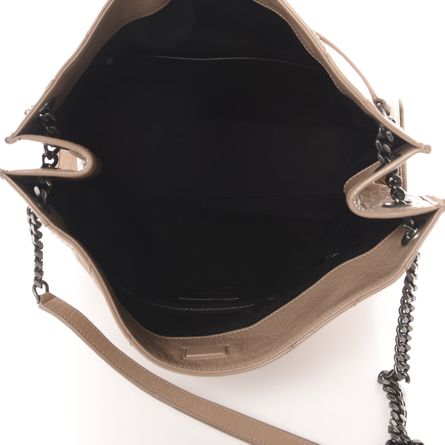 Saint Laurent Crinkled Calfskin Matelasse Monogram Niki Shoulder Bag Gold Sand 4 of 14