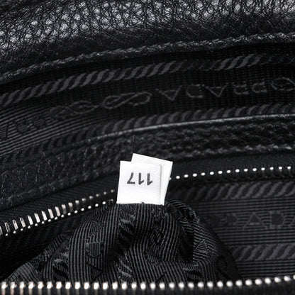 Prada Vitello Daino Satchel Black 8 of 9