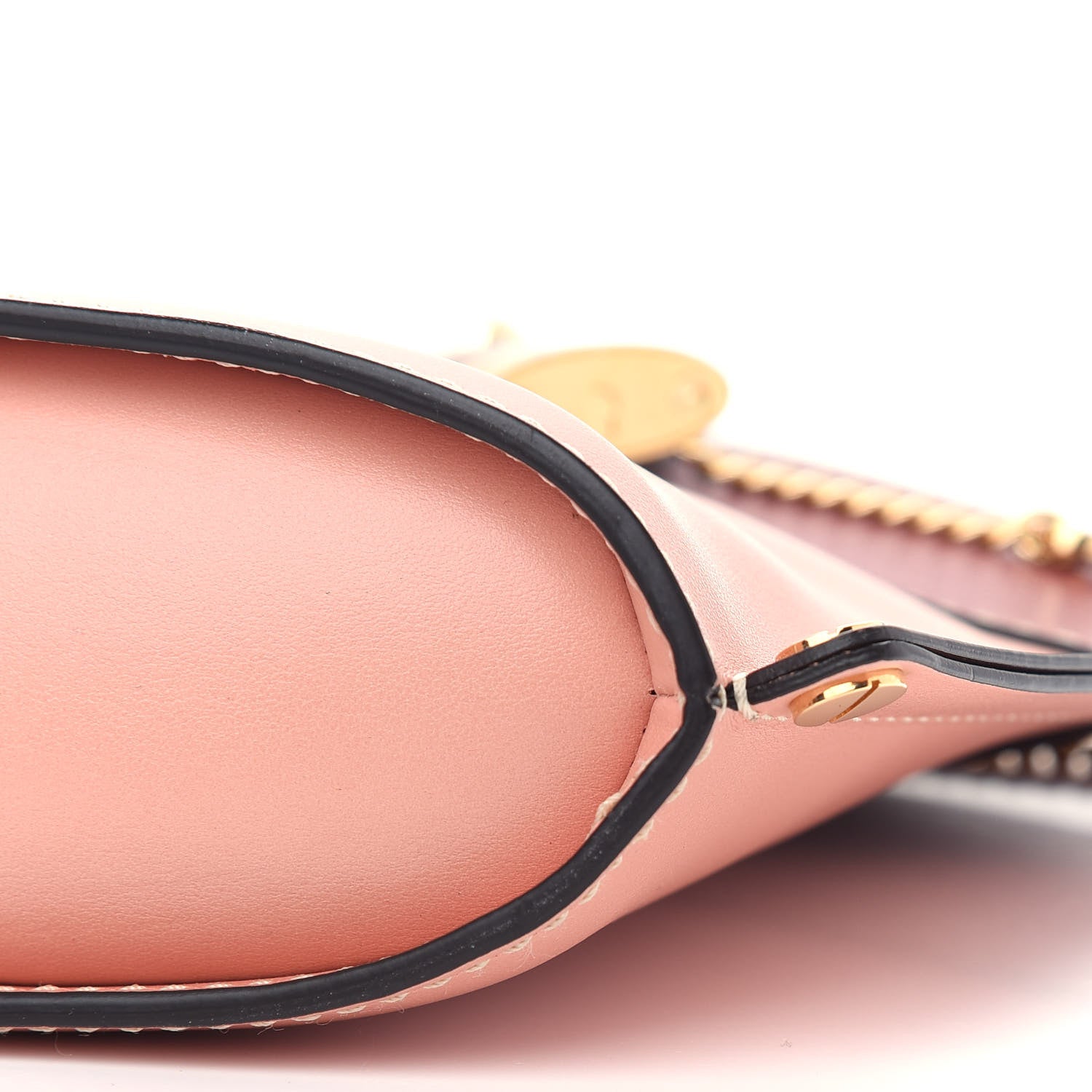 Chloe Shiny Calfskin Goatskin Mini Aby Bi-Color Bucket Fallow Pink 8 of 8