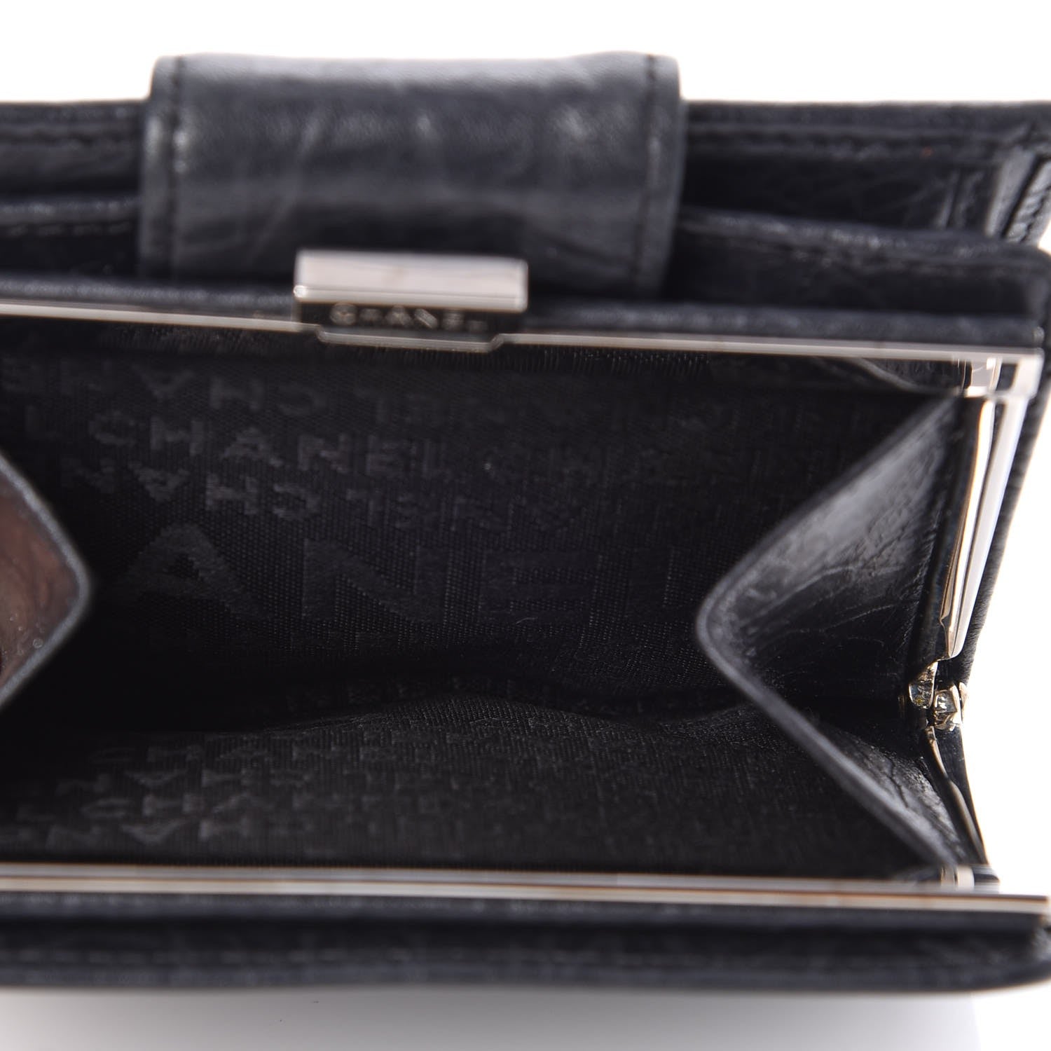 Chanel Calfskin Quilted Cambon Bi-Fold Wallet Black 6 of 9