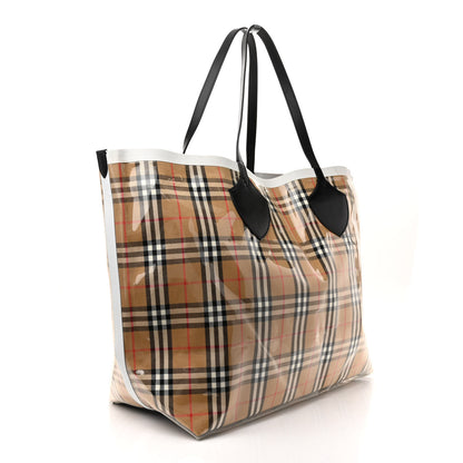 Burberry Vintage Check Transparent The Giant Reversible Tote Black 3 of 10