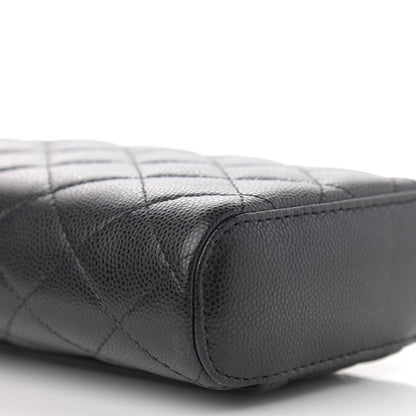 Chanel Caviar Quilted Phone Holder With Chain Black 9 of 11