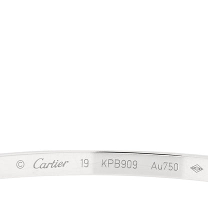 Cartier 18K White Gold Diamond Small LOVE Paved Bracelet 19 3 of 3